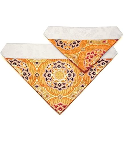 Amazon｜京都 西陣織 縦糸正絹製 冬用三角打敷【打敷 正絹経 上金通 上